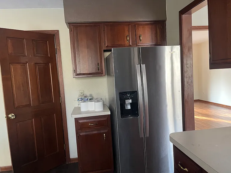 Kitchen and door to basement