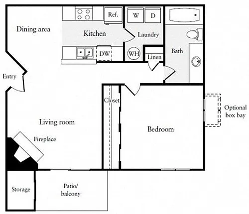 Floor plan One Bedroom One Bathroom