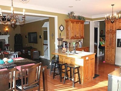 kitchen view of living room