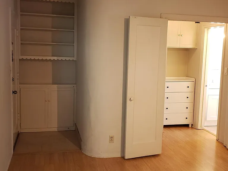 Dressing room off living room