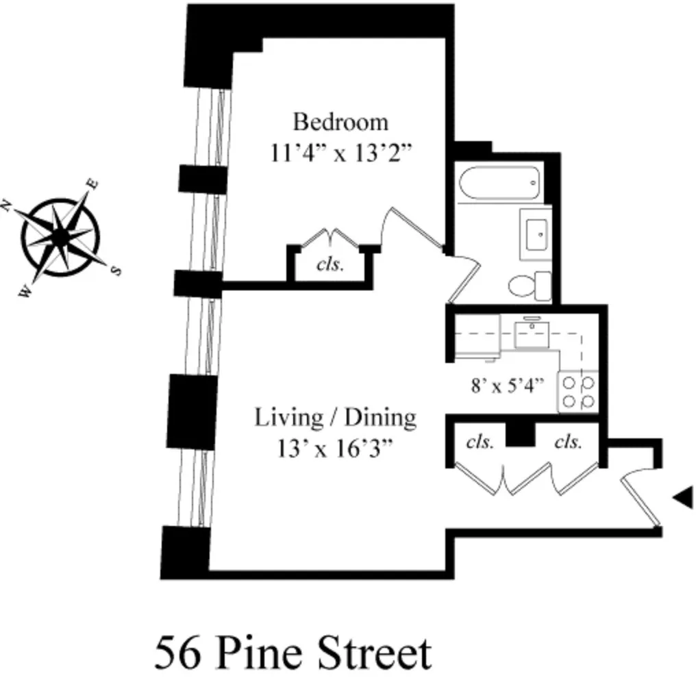 56 58 Pine Street Building at 56 Pine Street in Financial District