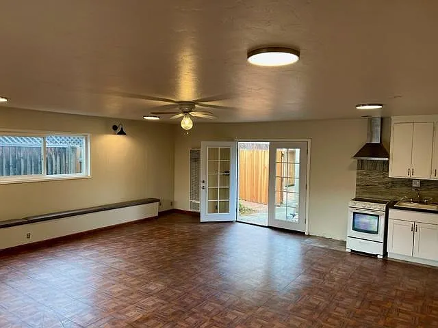 Studio shown here unfurnished