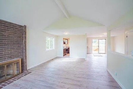 Living room with tons of natural light from front and back yard. On a quiet dead end street.