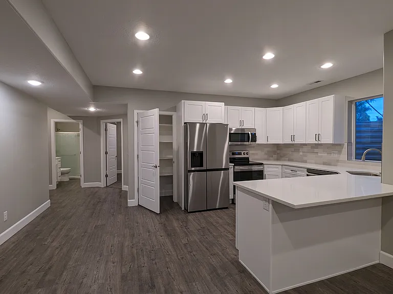 Kitchen, Bedroom, Bathroom