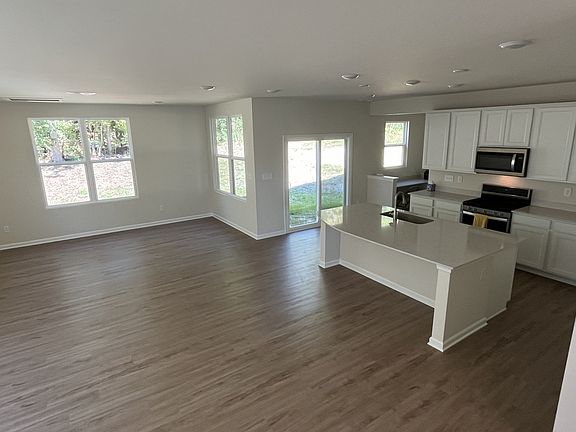 Great room- living, dining and open kitchen