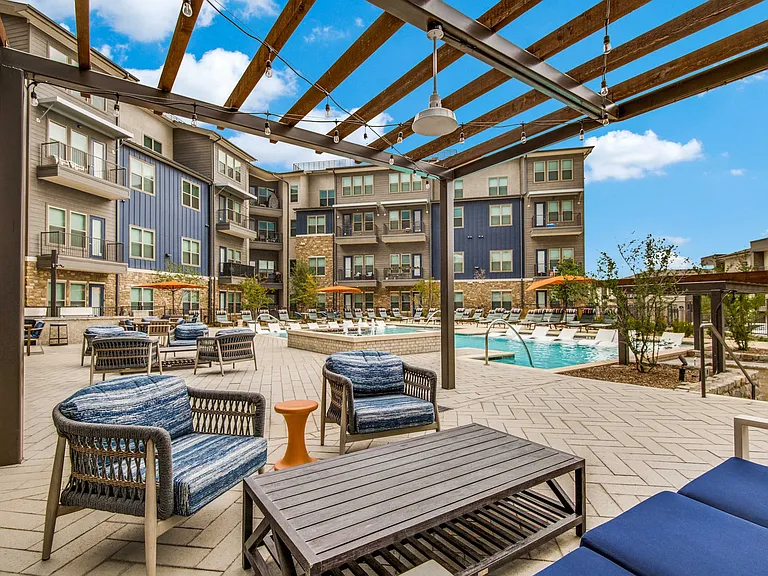 Poolside lounge area