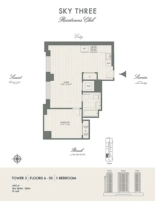 Floor plan Tower 3 M-line