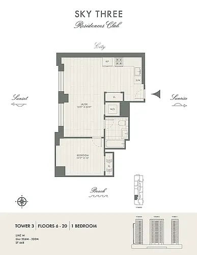 Floor plan Tower 3 M-line