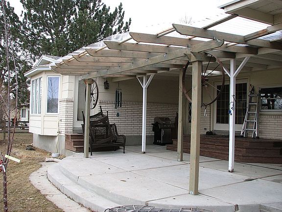Large covered private patio