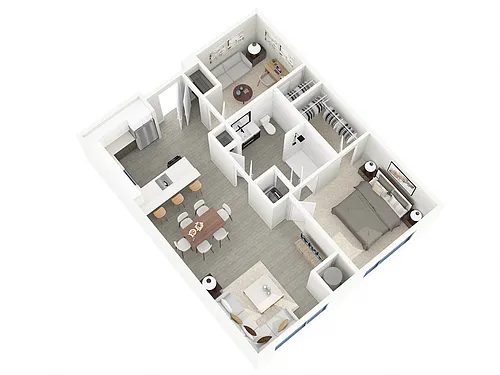 Floor plan 1 Bedroom Den Large
