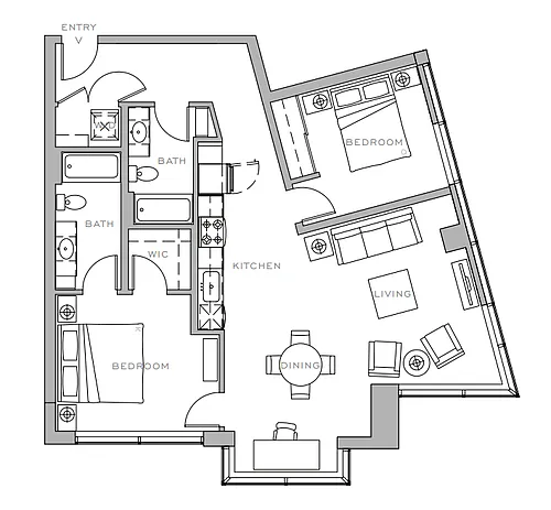 Floor plan 2X2 D1