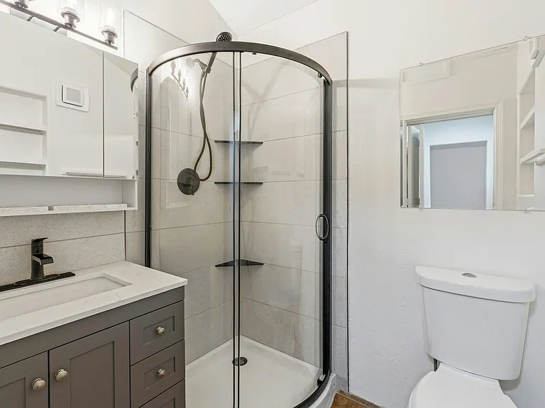 Freshly remodeled bathroom.