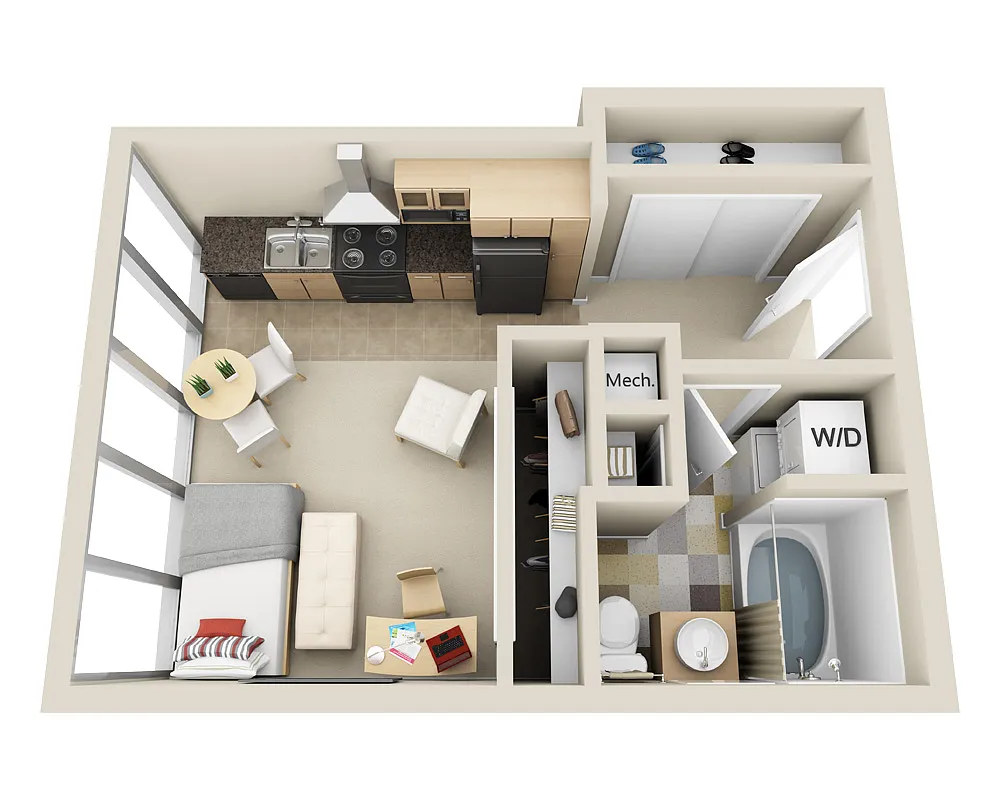 Floor plan Midrise E1B