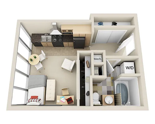 Floor plan Midrise E1B