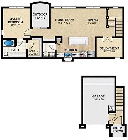 Floor plan Serape - Attached Garage