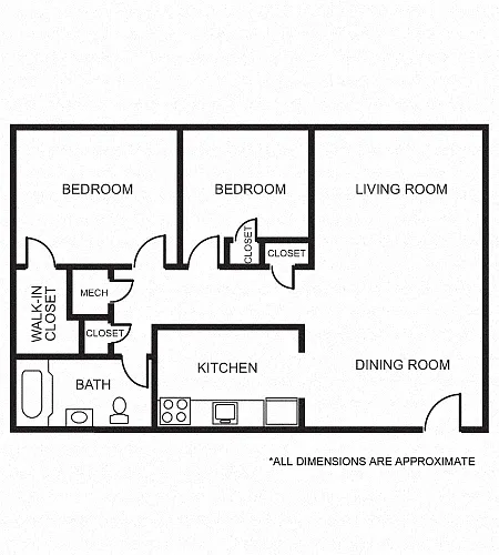 Floor plan 2B Floor Plan