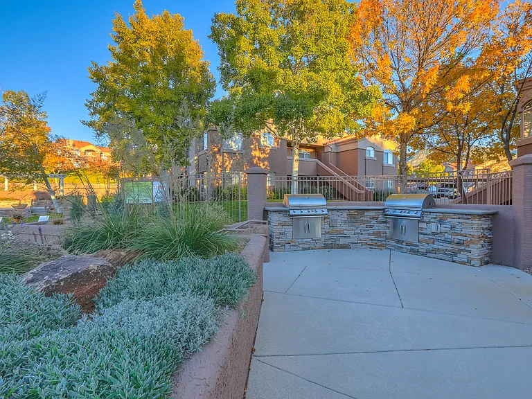 Outdoor patio with grills