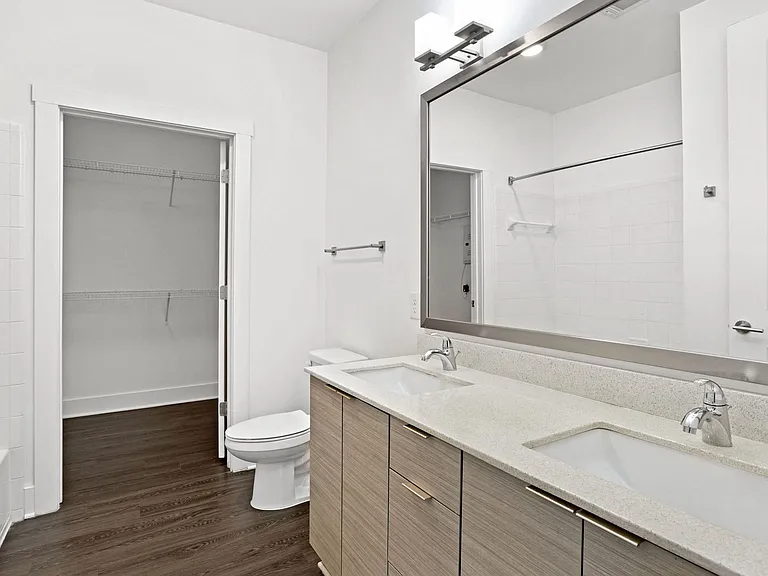 Conveniently placed walk-in closet