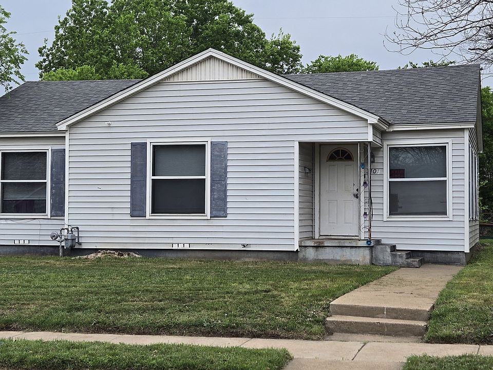 House is on corner lot.