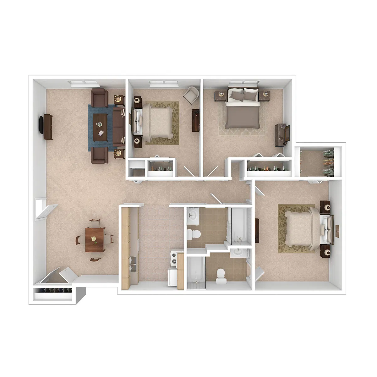 Floor plan Three Bedroom