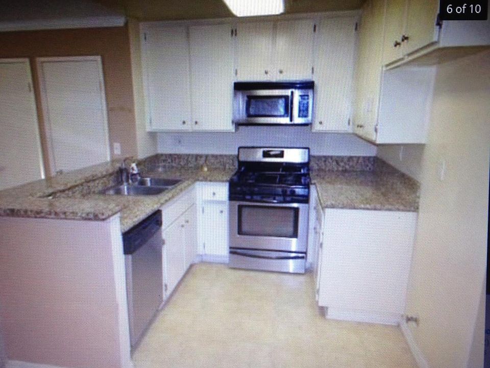 Stainless steel appliances and granite countertops