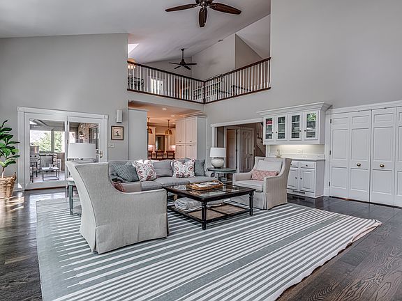 Two story family room