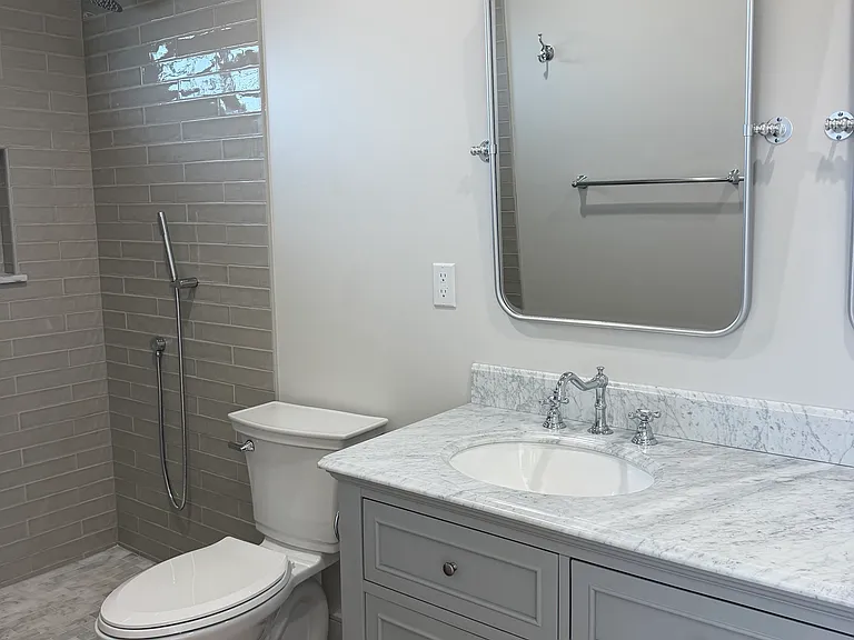 upstairs shower / shower glass being installed next week (July 10th)