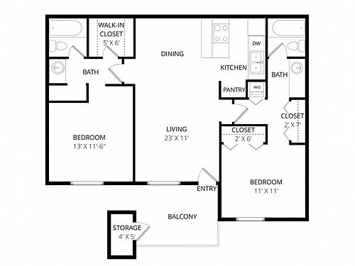 Floor plan 2B