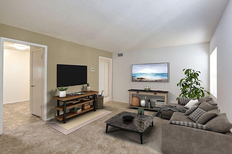 Living room staged