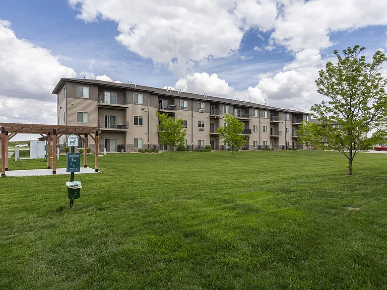 Open area between the buildings at The Sterling Grand Island.