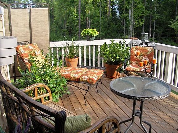 Spring view of deck
