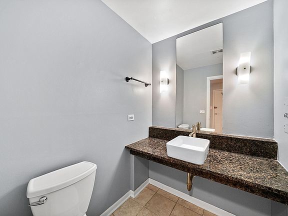 Half bath on the first level
