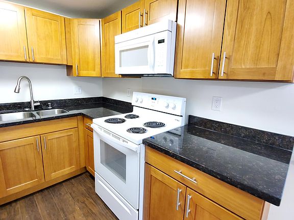 Granite countertops, hard wood floors