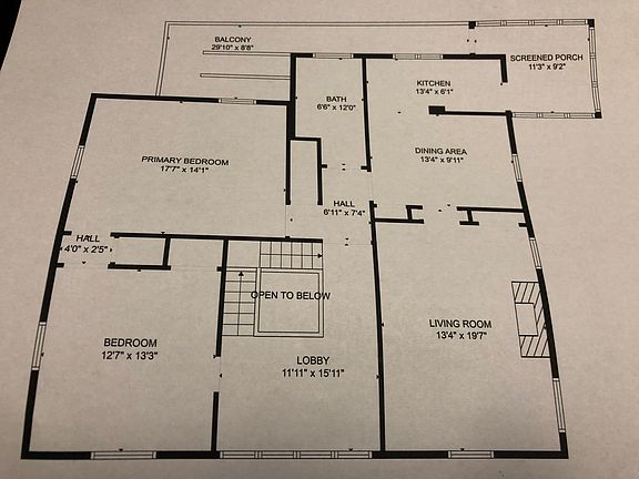 Floor Plan 1814 Sulgrave Ave Entire Second Floor including large Lobby/Foyer