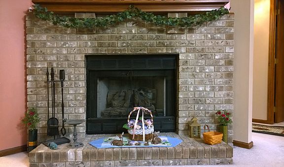Cozy gas fireplace