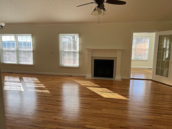 great room with gas fireplace
