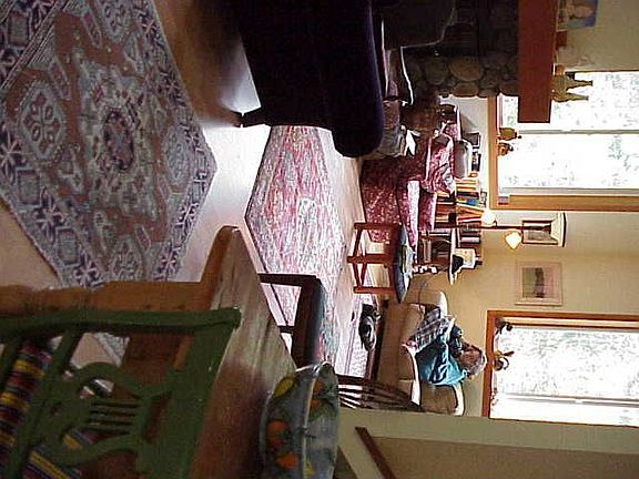view into living room from dining room