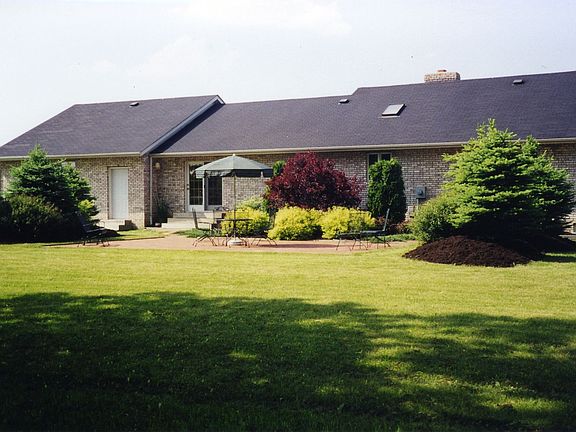 View of rear patio/landscaping