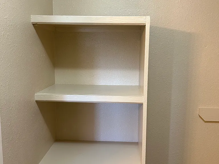 Master closet shelves