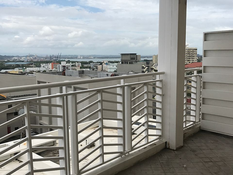 Spacious balcony with a view