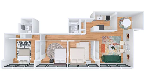 Floor plan 3 Bedroom / 2 Bathroom