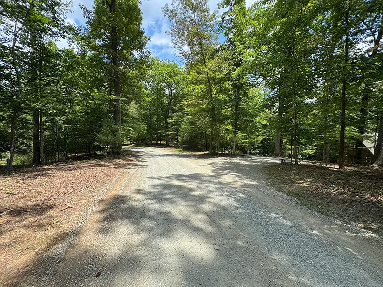 Coming down the shared driveway