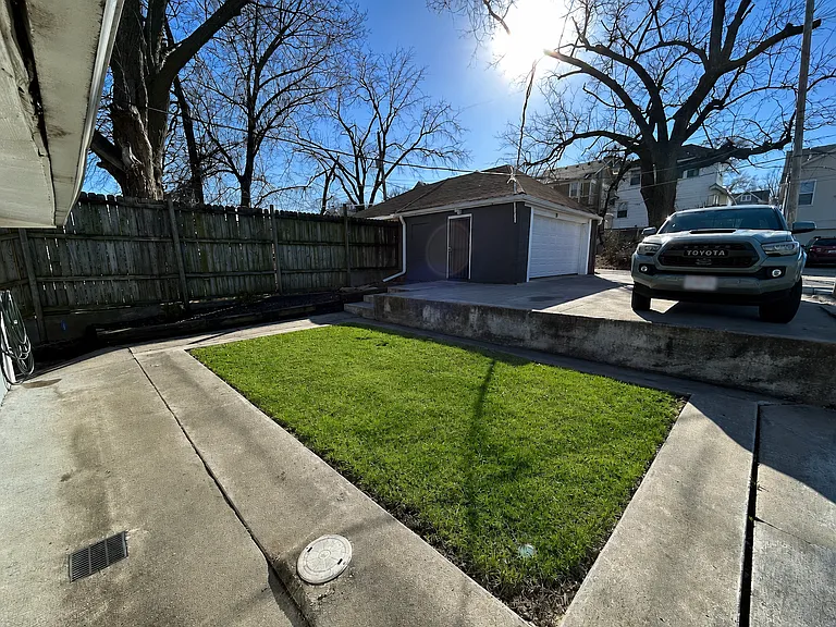 Backyard and Detached Garage