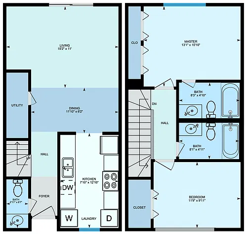 Floor plan Townhome D1