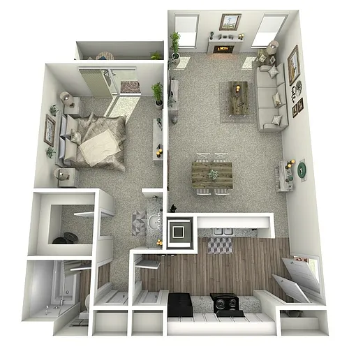 Floor plan One Bedroom Reno