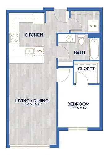 Floor plan C4 - One Bedroom