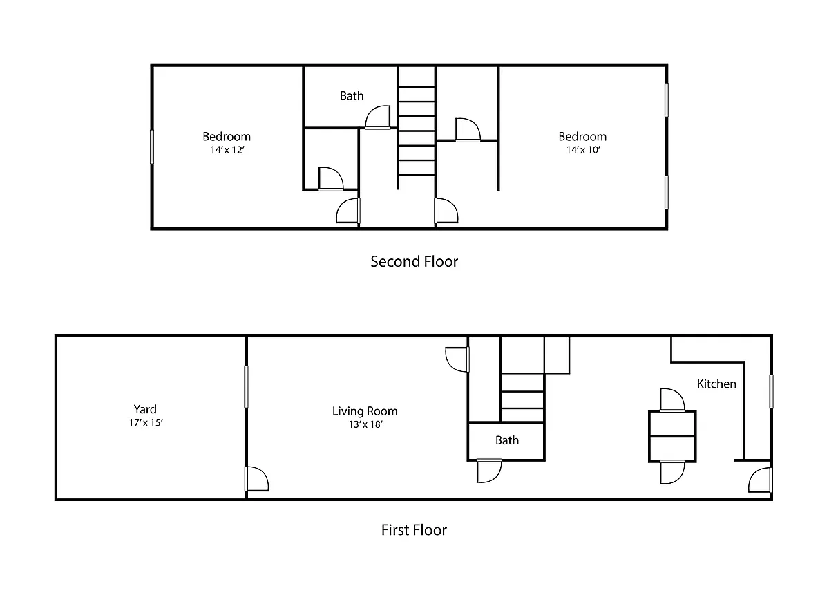 Floor plan 2 Bed/1.5 Bath