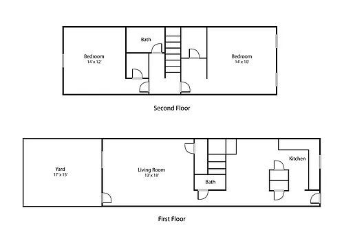 Floor plan 2 Bed/1.5 Bath