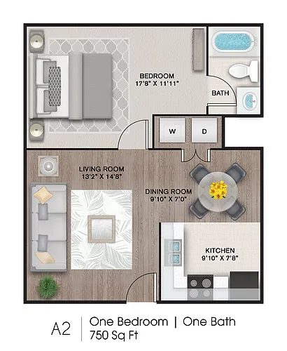 Floor plan 1 X 1 A2