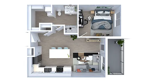 Floor plan One bedroom B